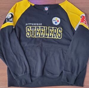 Pittsburgh Syeelers Black Apparel with Red and Blue Logo